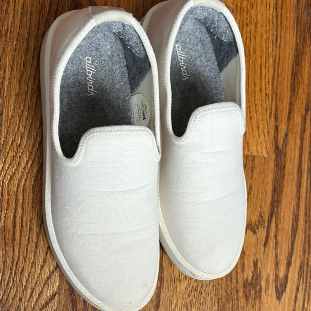 Allbirds White Slip-On Loafers Minimalist Design
